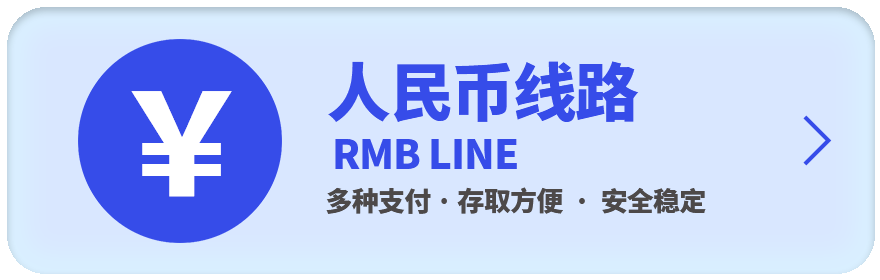 人民币线路：多种支付、存取方便、安全稳定